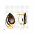 Серьги из золота с раухтопазами и фианитами Артикул 727195